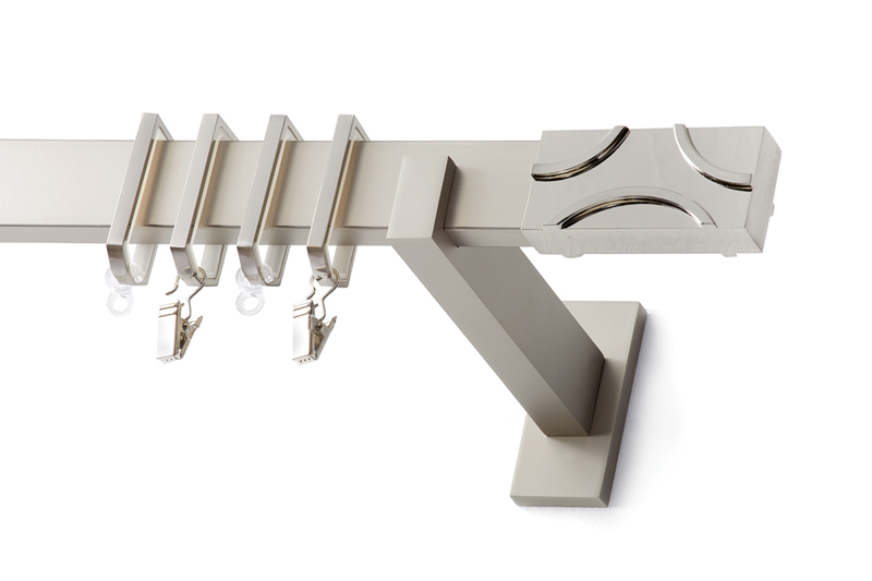 Anartisi - ΣΗΜΑΝΤΙΚΟ: Σε περίπτωση διαφοράς τιμής από το κατάστημα ισχύει παντα και μόνο η τιμή του καταστήματος Anartisi Κουρτινόξυλο Inox YANKEE Π30 Νίκελ Ματ